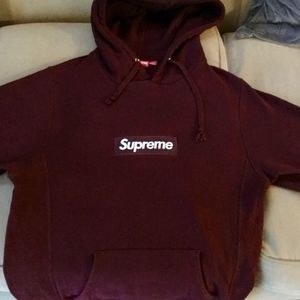 wine red hoodie
